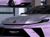 2025款丰田凯美瑞亮相芭比乐园推出一款广受好评的粉色宽体混合动力车
